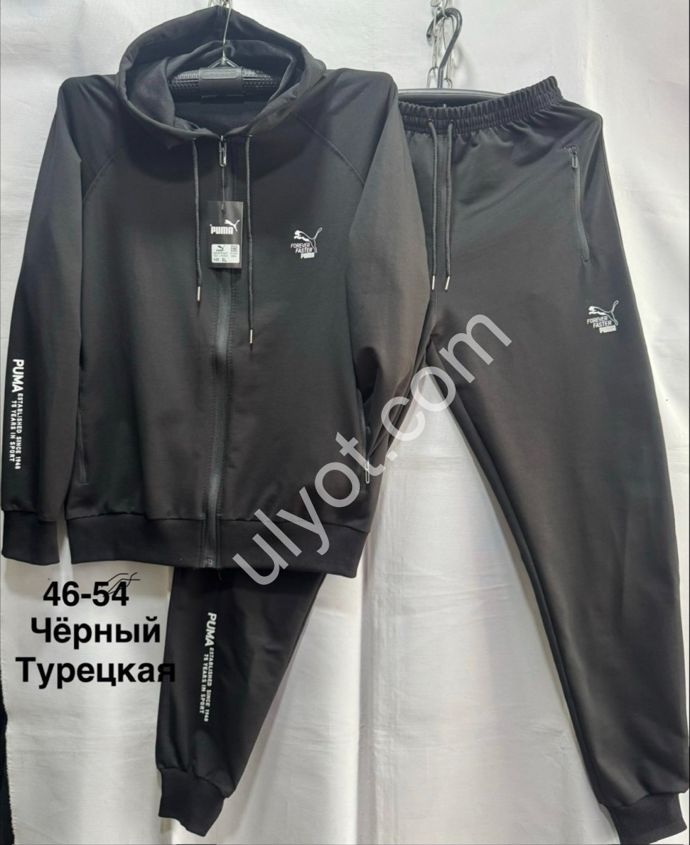 СПОРТ.КОСТЮМ P15 (46-54) МАНЖЕТ ЧЕРНЫЙ 