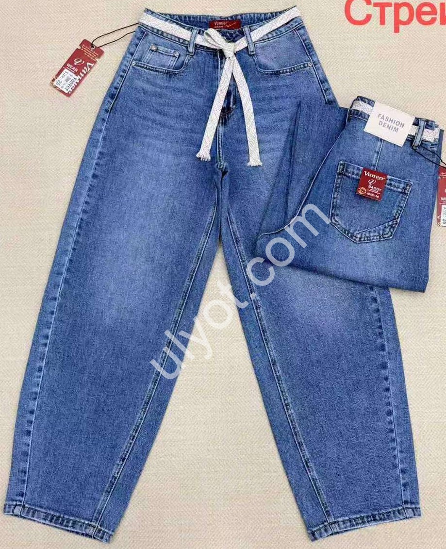 ДЖИНСЫ VANVER (25-30) Т.СИНИЙ F2009