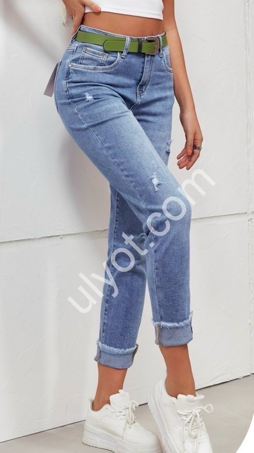 ДЖИНСЫ M.SARA (XS-XL) СИНИЙ 3001-4