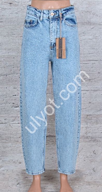 ДЖИНСИ SASHA (26-31) СТРАЗИ БЛАКИТНИЙ 2020