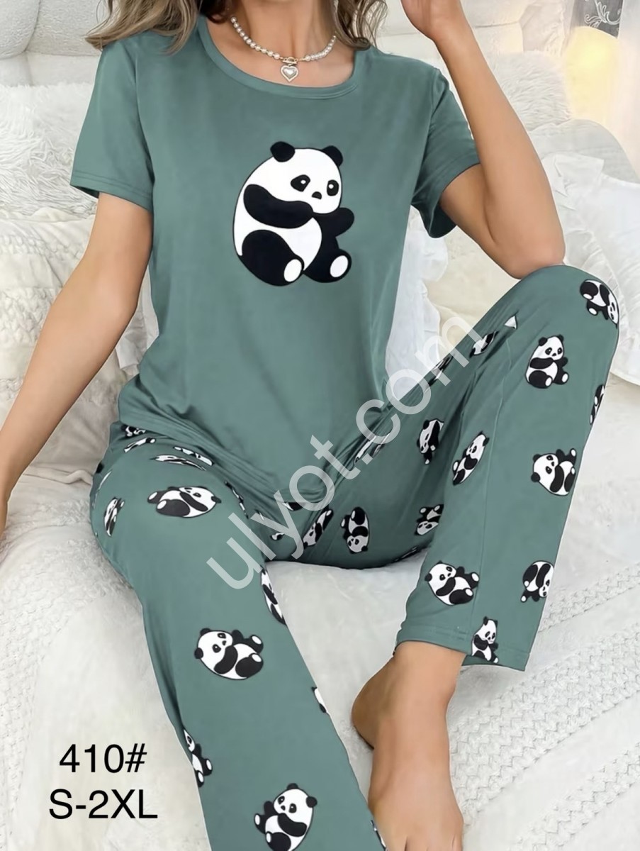 ПИЖАМА (S-2XL) ЗЕЛЕНЫЙ 410