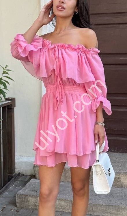 СУКНЯ (42-48) РОЖОВИЙ 3114