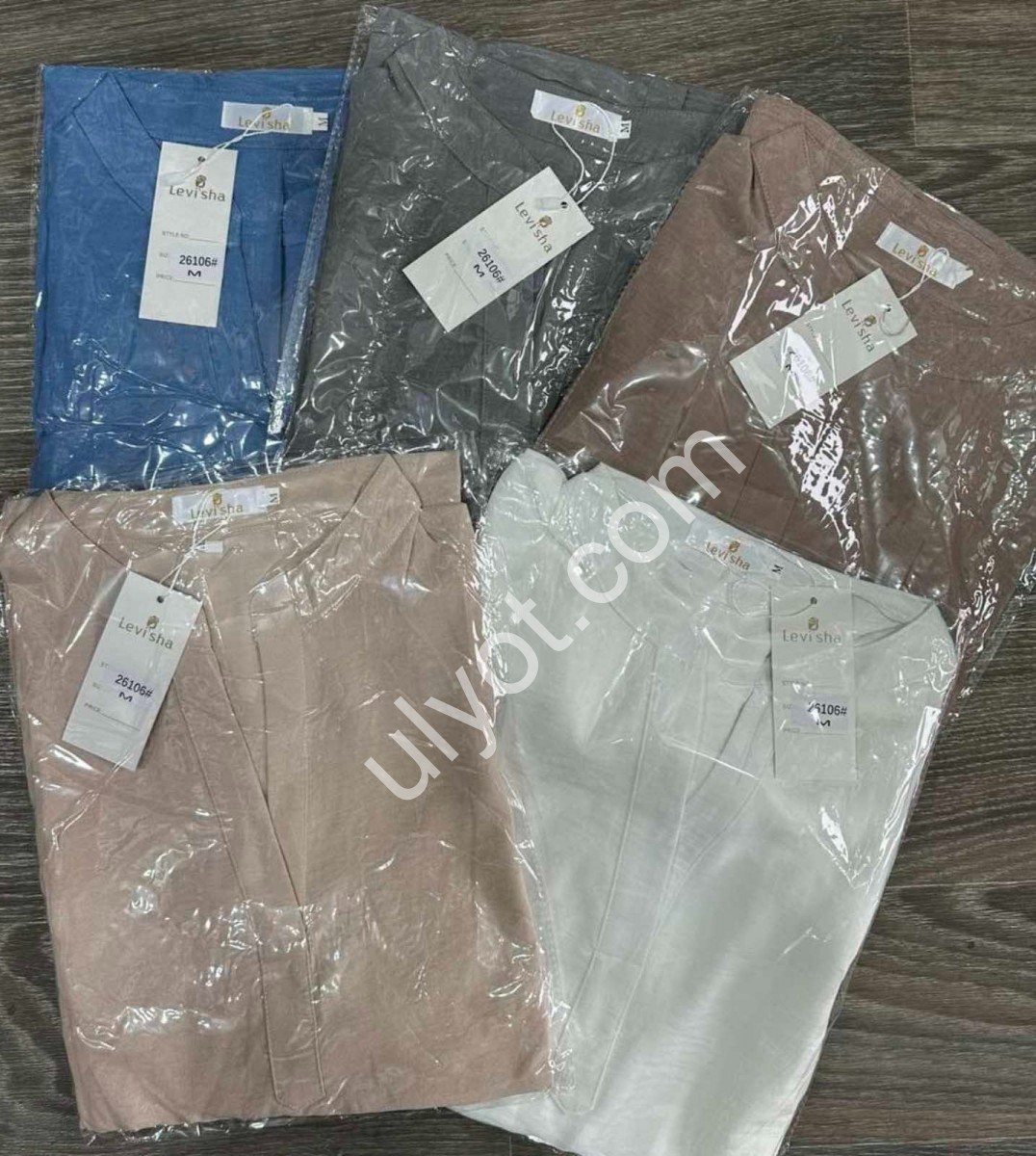 БЛУЗА (M - XL) СЕРЫЙ 26106