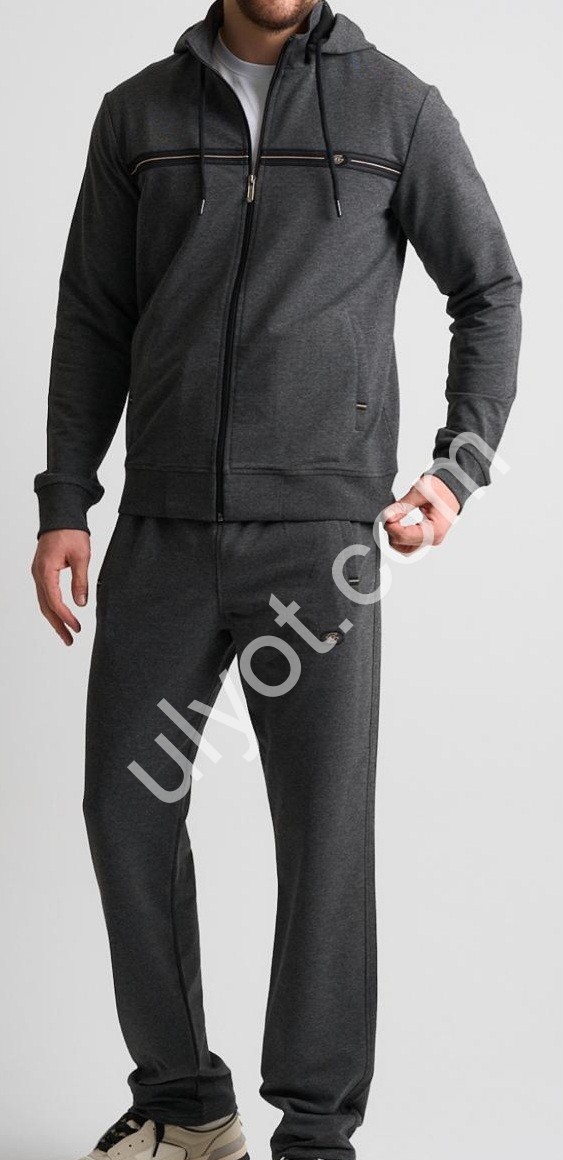 СПОРТ.КОСТЮМ (4XL-6XL) ПРЯМОЙ ГРАФИТ 21004