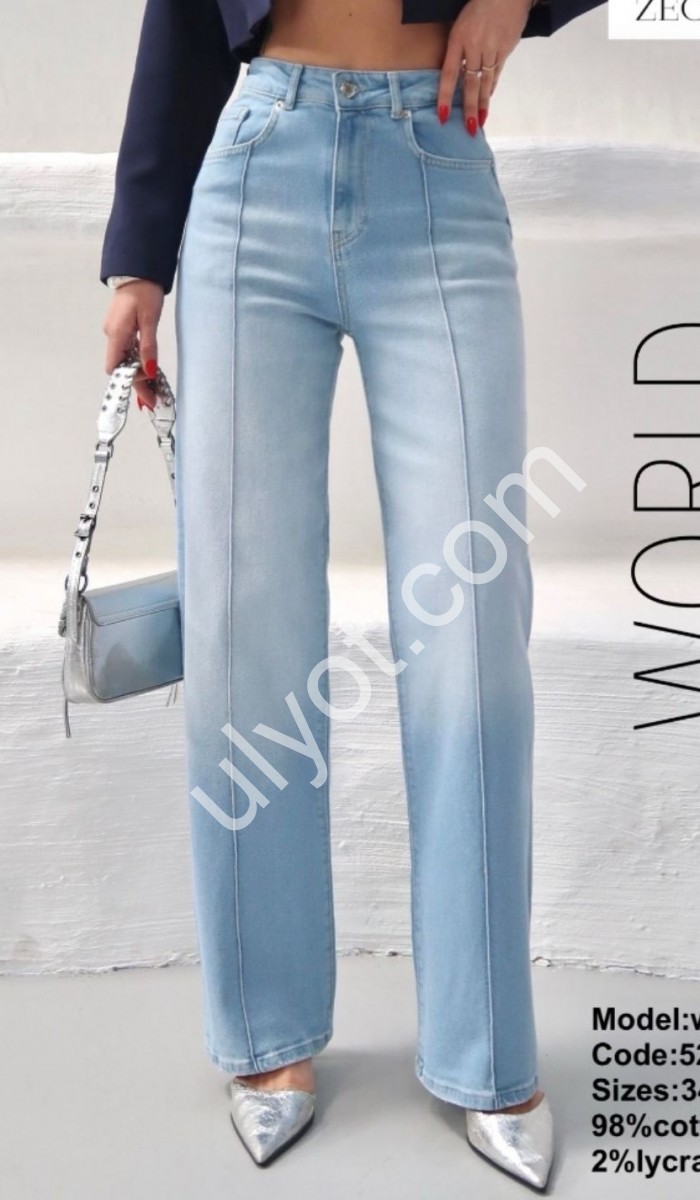 ДЖИНСЫ ZEO BASIC (34-42) ГОЛУБОЙ 5274