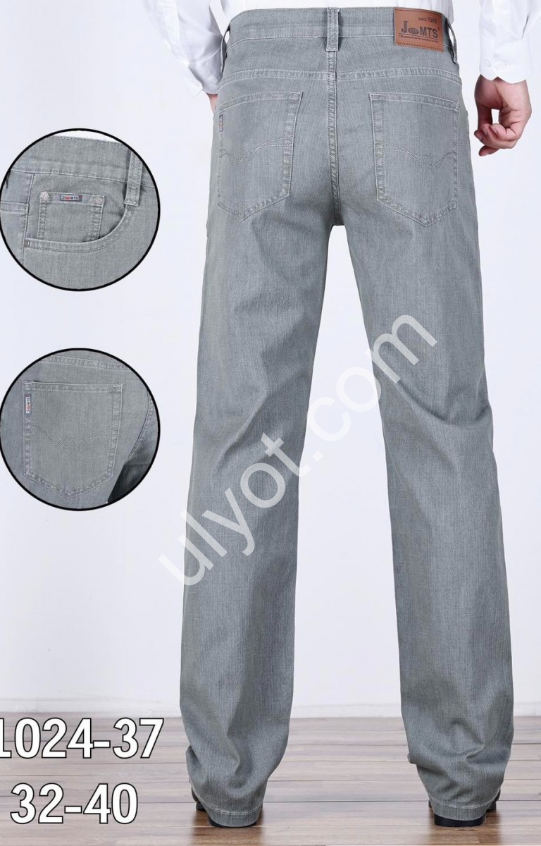 ДЖИНСЫ BASANJIU (32-40) СВ.СЕРЫЙ 024-37