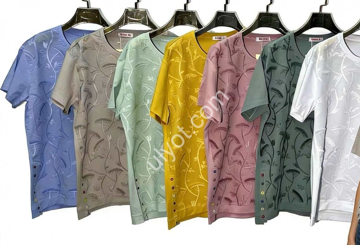 ФУТБОЛКА (2XL-5XL) ГОЛУБОЙ 8837