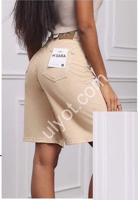 БЕРМУДИ M.SARA (XS-XL) БІЖ 6560-59