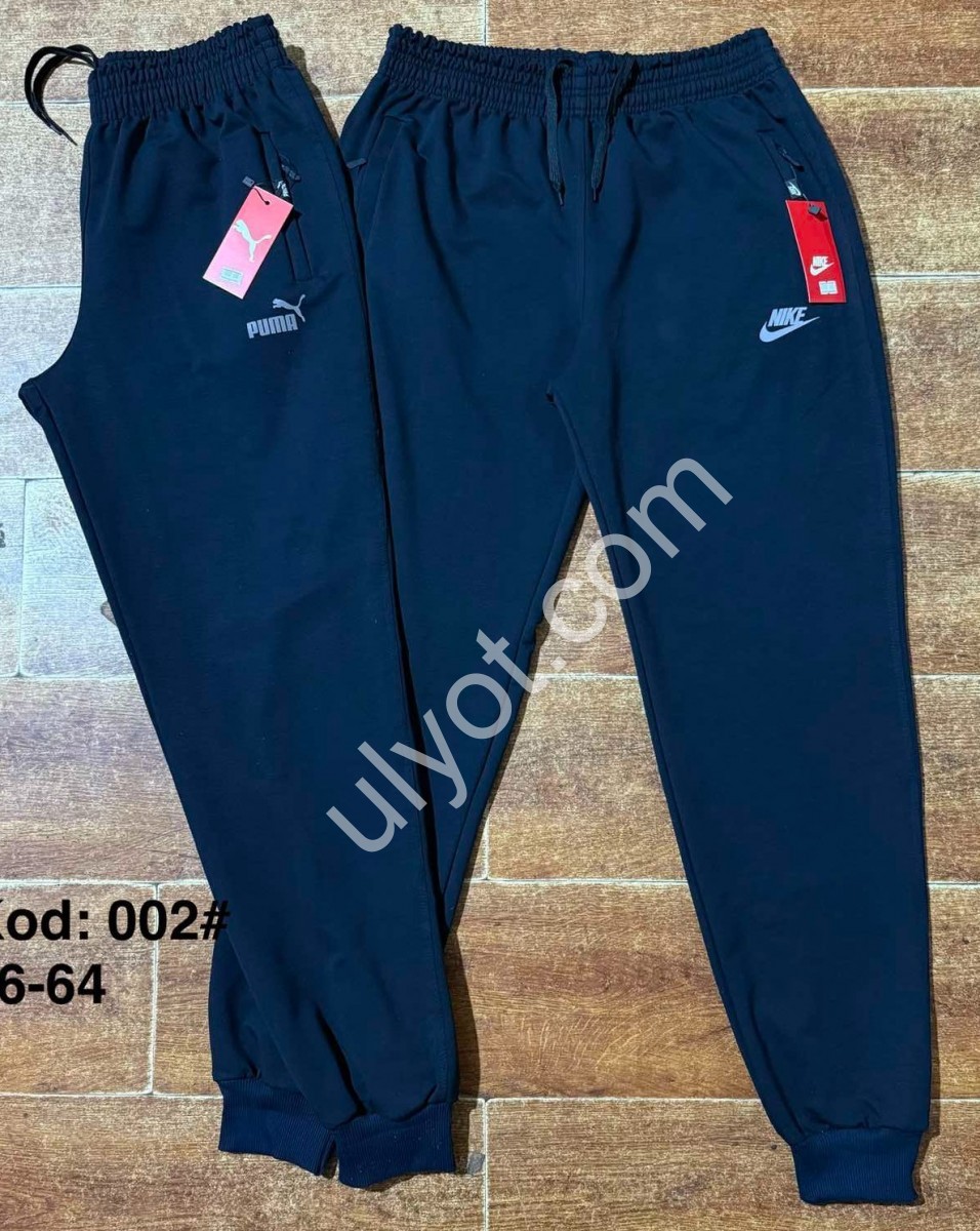 СПОРТ.ШТАНЫ P15 (56-64) МАНЖЕТ Т.СИНИЙ 002