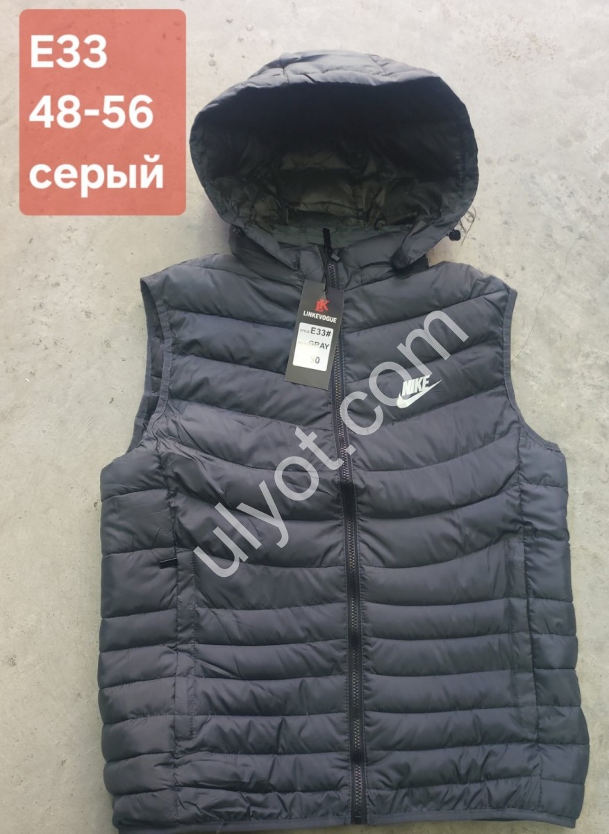 ЖИЛЕТКА N02 (48-56) СЕРЫЙ E33