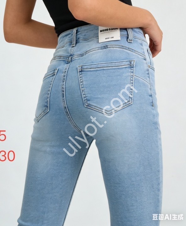 ДЖИНСЫ DENIM NEW (25-30) ГОЛУБОЙ 605