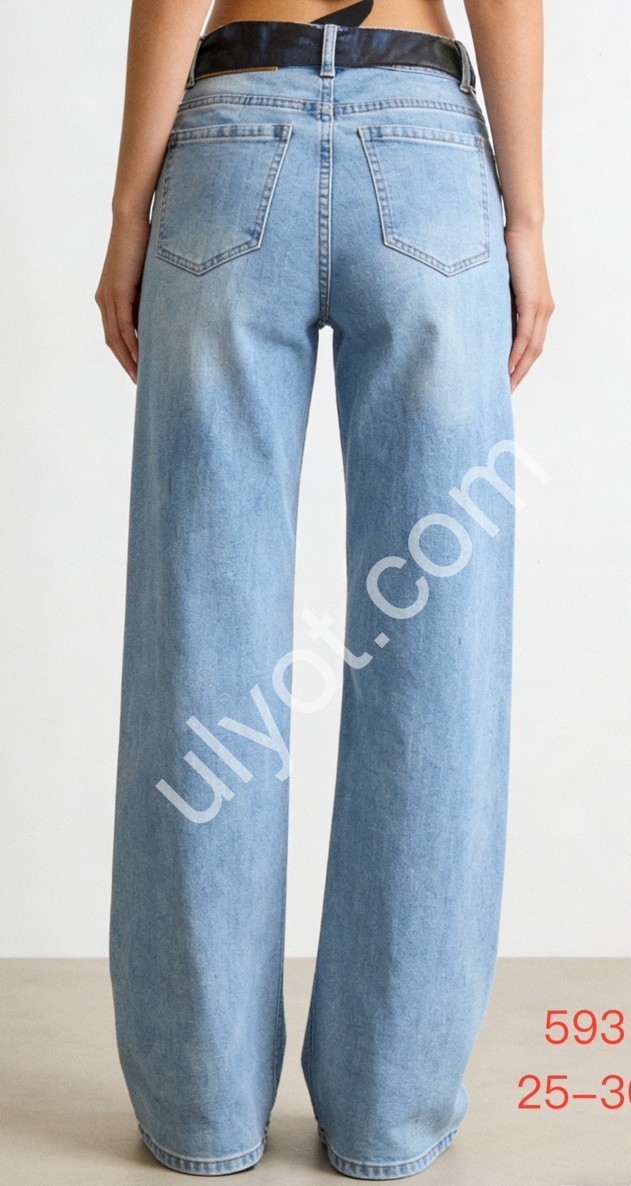 ДЖИНСЫ DENIM NEW (25-30) ГОЛУБОЙ 593