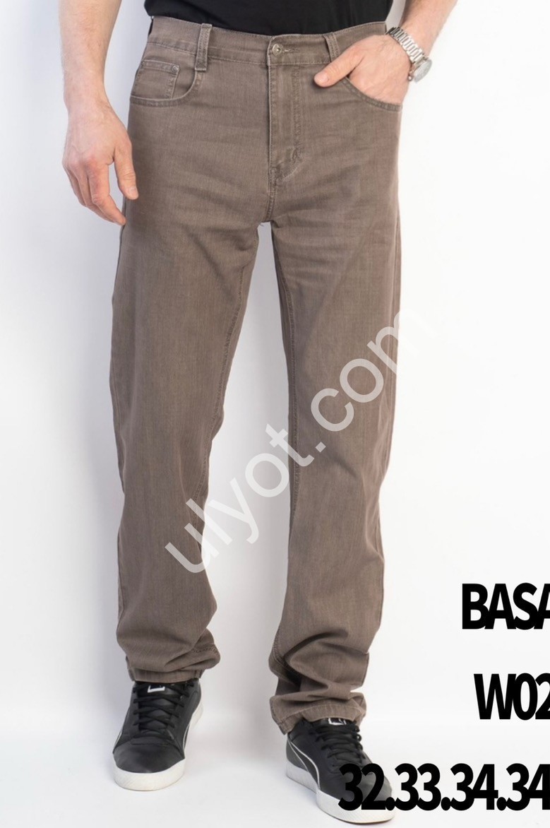 ДЖИНСЫ BASANJIU (32-40) КОРИЧНЕВЫЙ 024-45