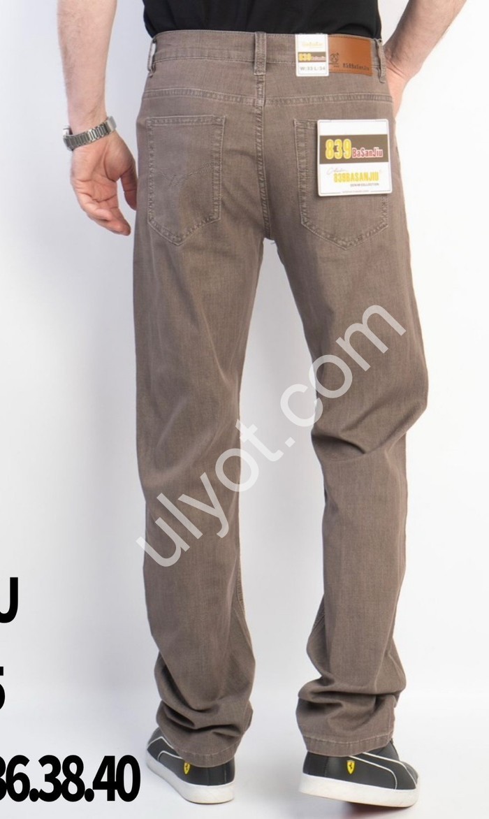ДЖИНСЫ BASANJIU (32-40) КОРИЧНЕВЫЙ 024-45