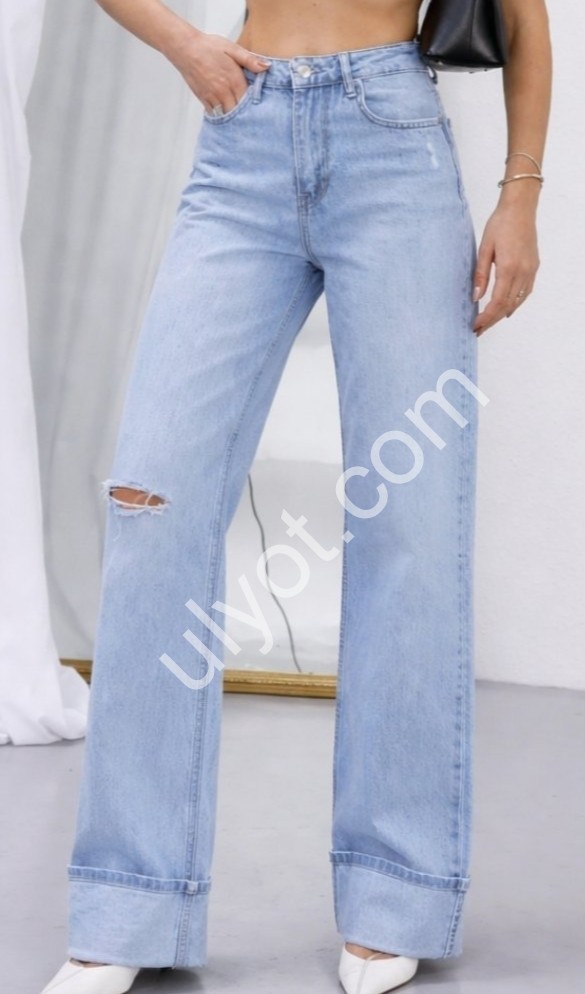 ДЖИНСЫ WOMAN DENIM (34-42) ГОЛУБОЙ 1025/1738