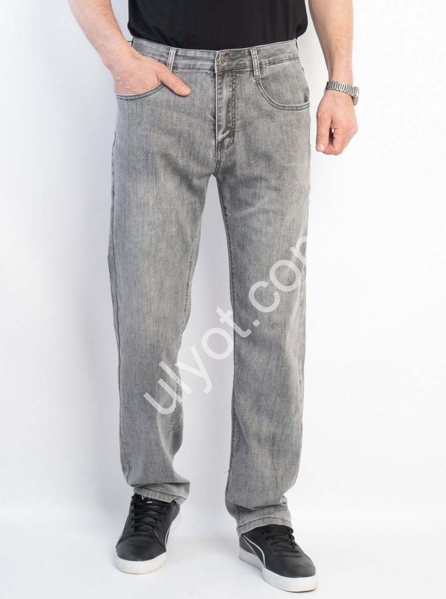 ДЖИНСЫ CAPTAIN (32-38) СВ.СЕРЫЙ 19179