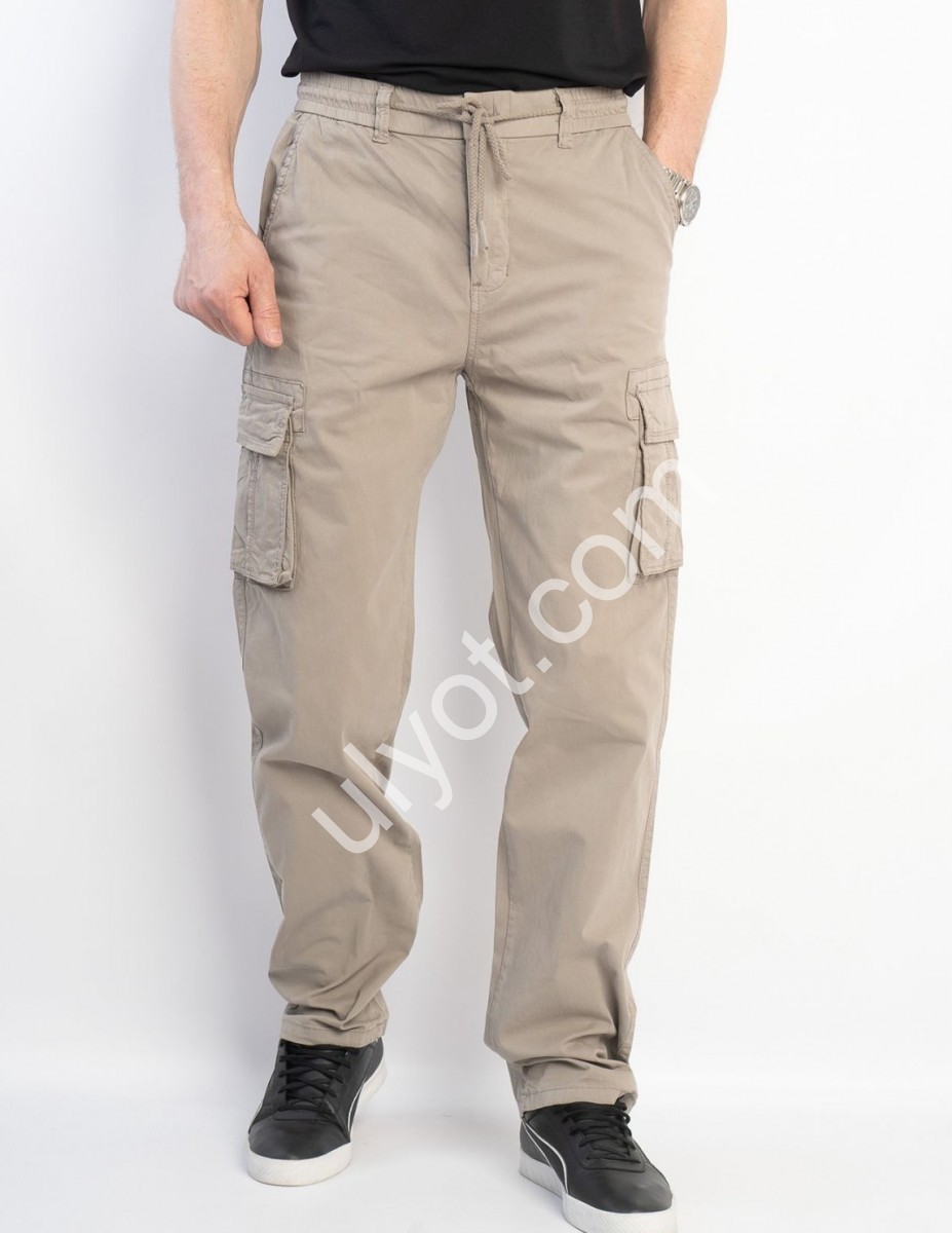 ДЖЕГИНСЫ AKPZEN (32-40) КАРГО БЕЖ 8096-11