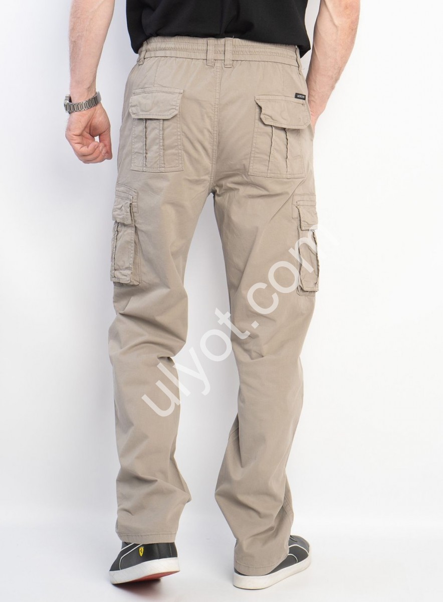 ДЖЕГИНСЫ AKPZEN (32-40) КАРГО БЕЖ 8096-11