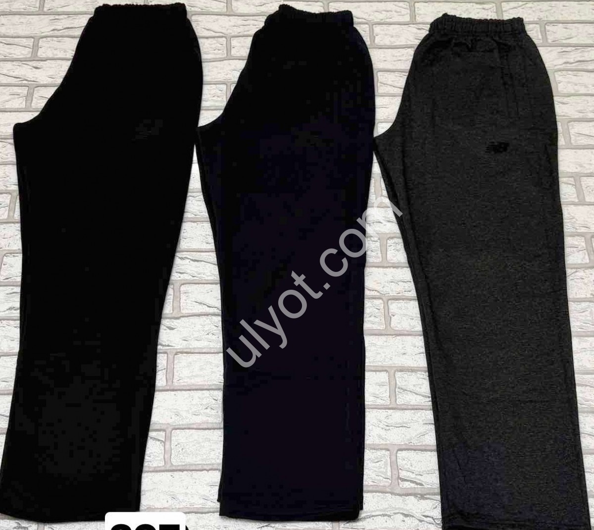 СПОРТ.ШТАНЫ NB02 (46-54) ПРЯМОЙ ЧЕРНЫЙ 00P