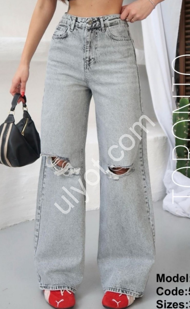 ДЖИНСЫ ZEO BASIC (34-42) СЕРЫЙ 5362