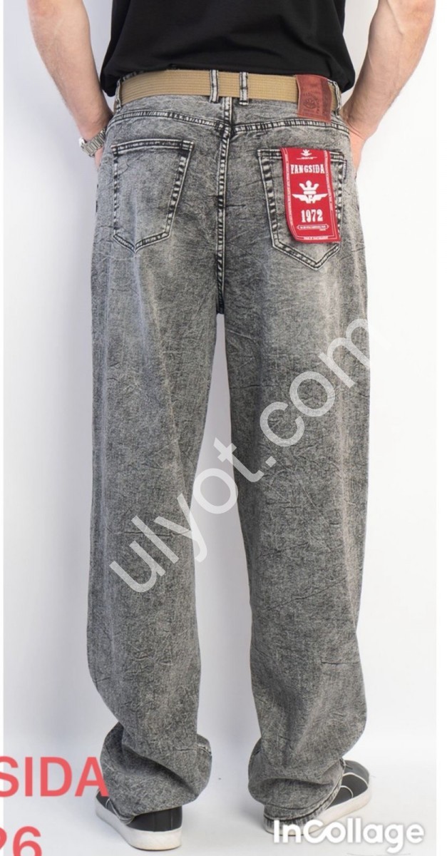 ДЖИНСЫ FANGSIDA (28-34) СЕРЫЙ 8926