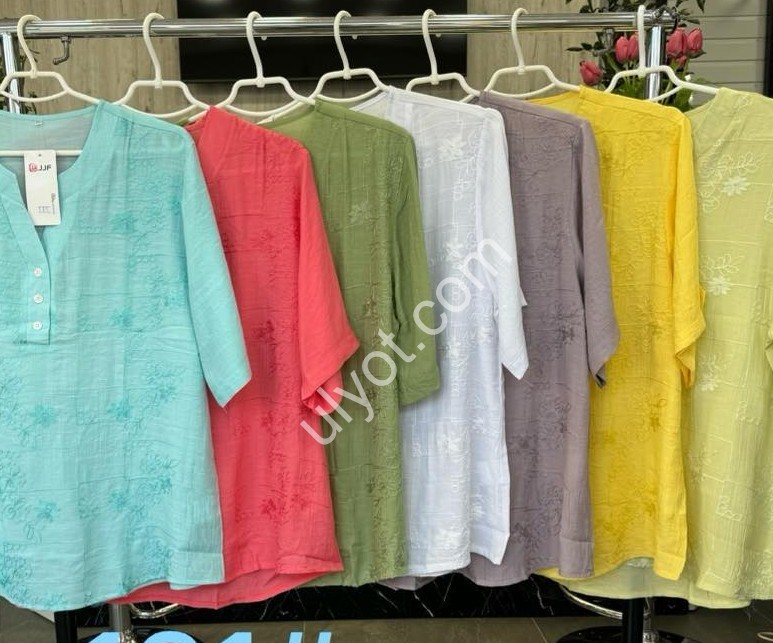 БЛУЗКА JJF (3XL-6XL) М'ЯТА 131