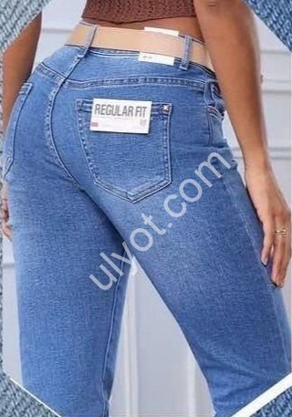 ДЖИНСЫ M.SARA (31-38) СИНИЙ 7558-4