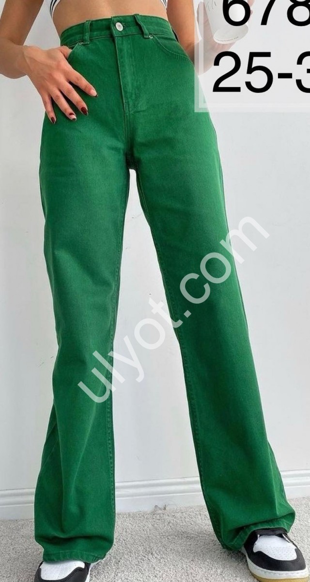 ДЖИНСЫ TOP SHOP (25-32) ИЗУМРУД 6781
