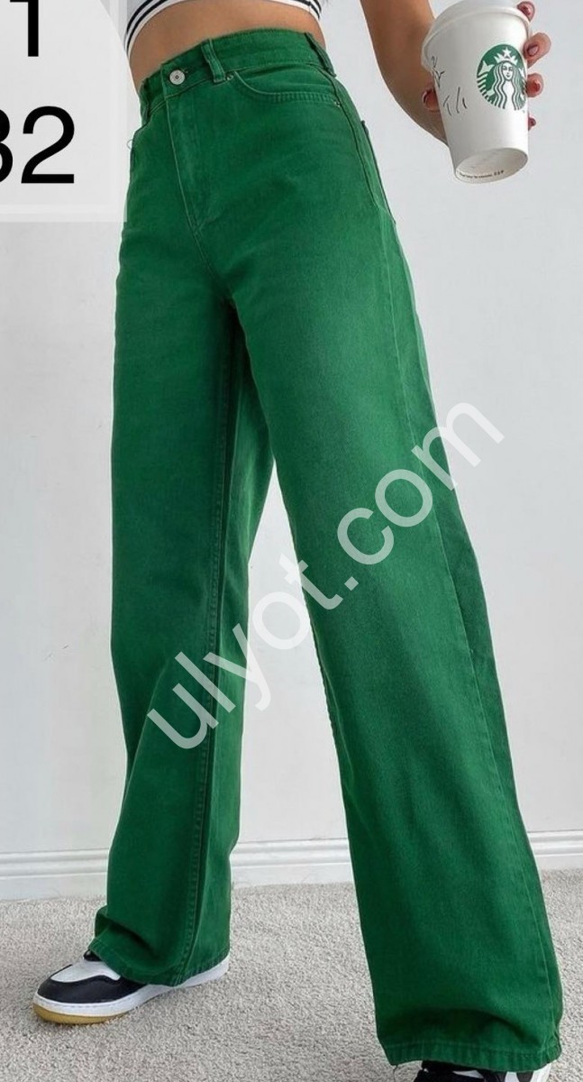 ДЖИНСЫ TOP SHOP (25-32) ИЗУМРУД 6781