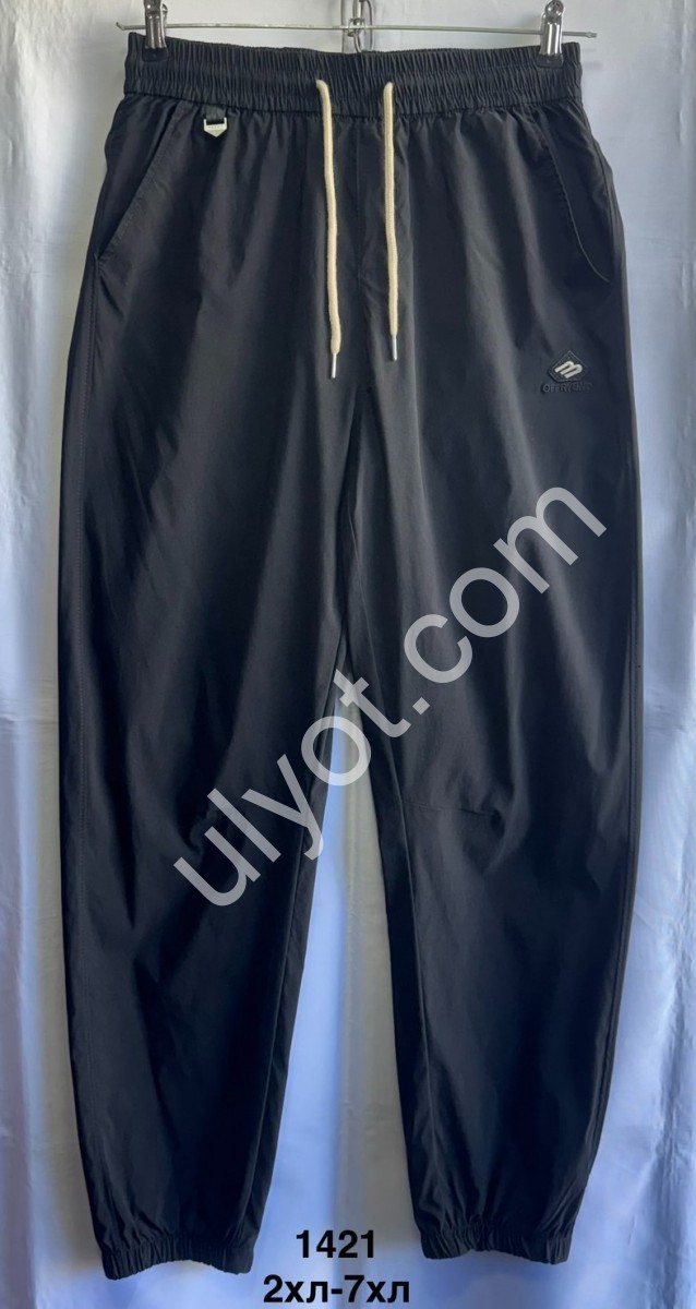 СПОРТ.ШТАНЫ (2XL-7XL) МАНЖЕТ ЧЕРНЫЙ 1421