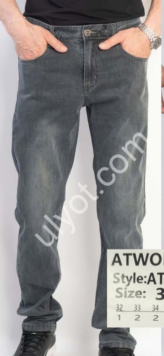 ДЖИНСИ ATWOLVES (32-38) СІРИЙ 6607