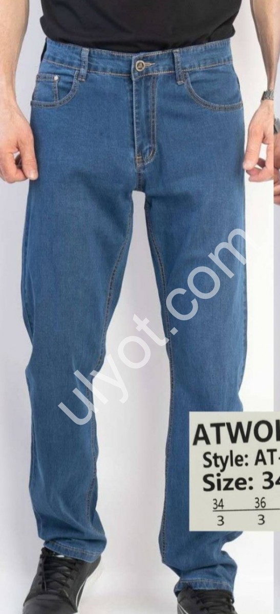 ДЖИНСЫ ATWOLVES (34-38) СИНИЙ 6619