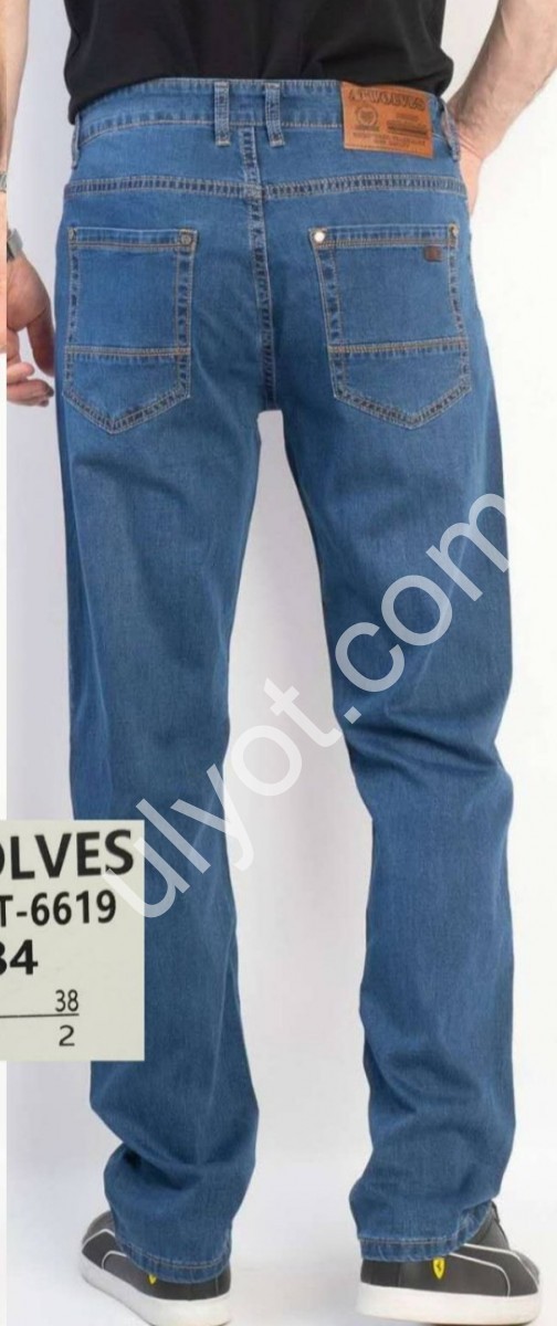 ДЖИНСЫ ATWOLVES (34-38) СИНИЙ 6619