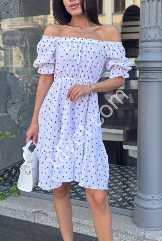 СУКНЯ (42-48) ГОРОХ БІЛИЙ 2467