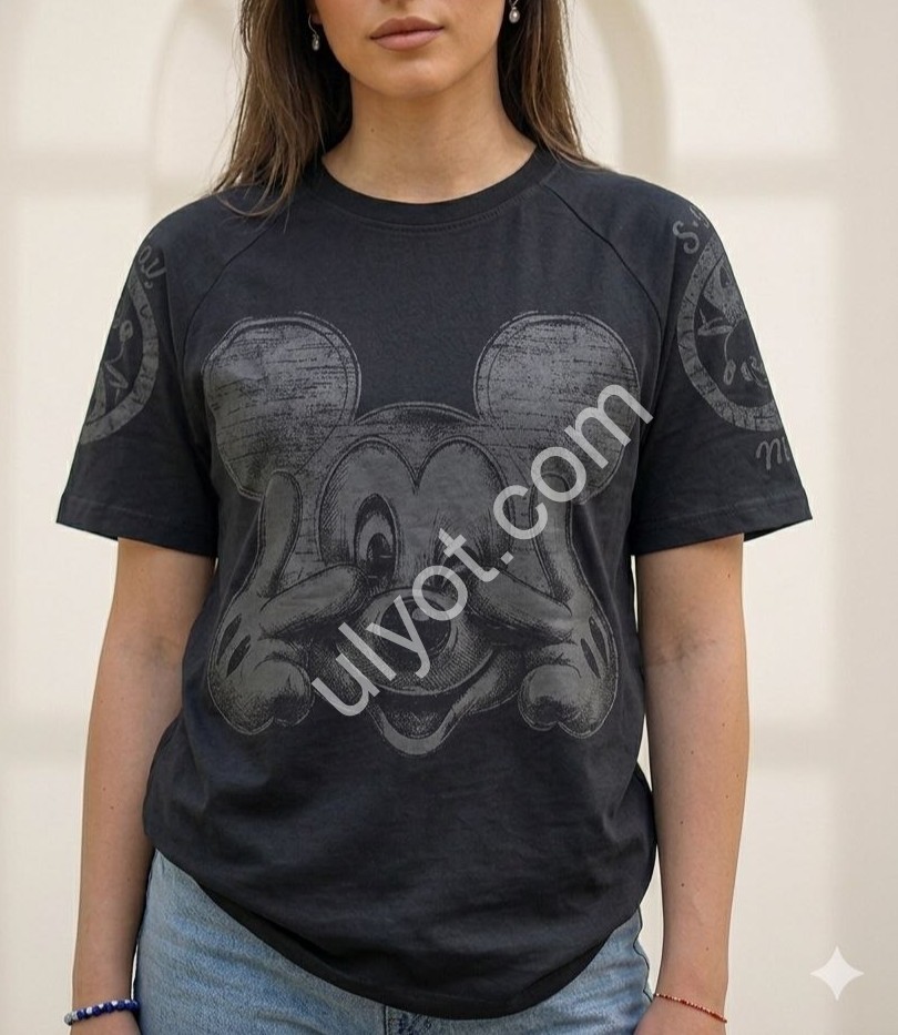 ФУТБОЛКА (ONESIZE 42-46) МИККИ ЧЕРНЫЙ M72