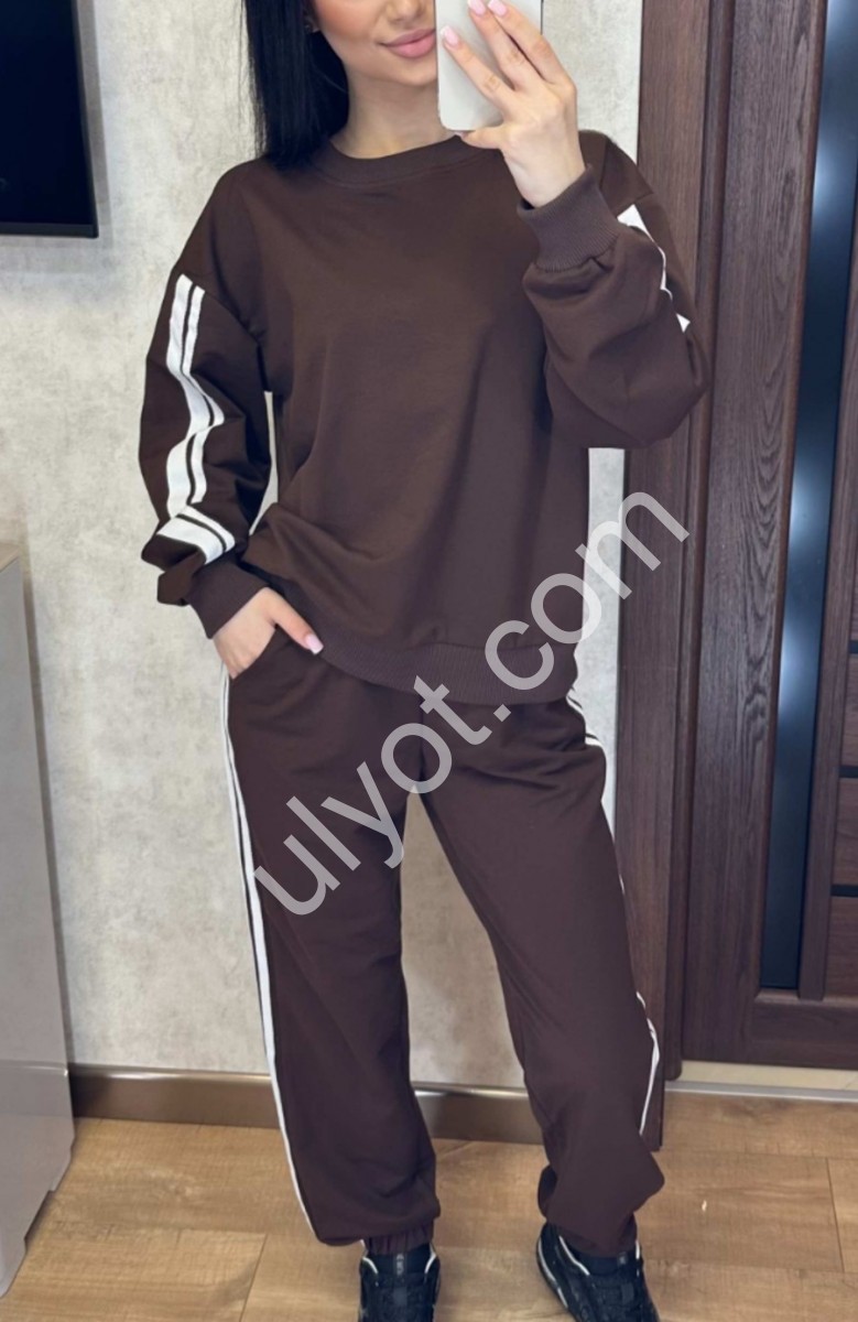 КОСТЮМ (42-52) МАНЖЕТ ШОКОЛАД 110