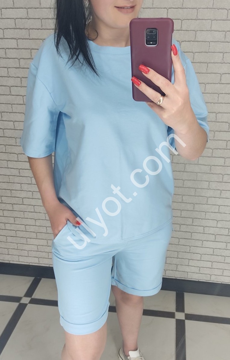 КОСТЮМ (48-56) ГОЛУБОЙ 044