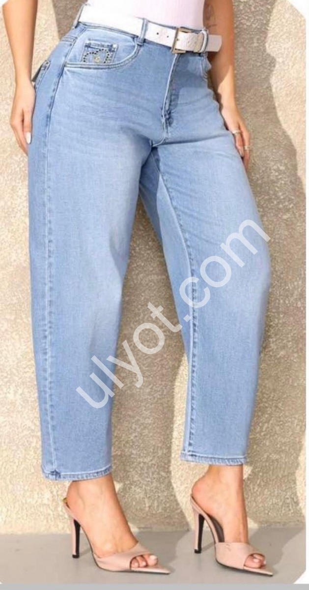 ДЖИНСЫ M.SARA (L-4XL) СИНИЙ 562-5