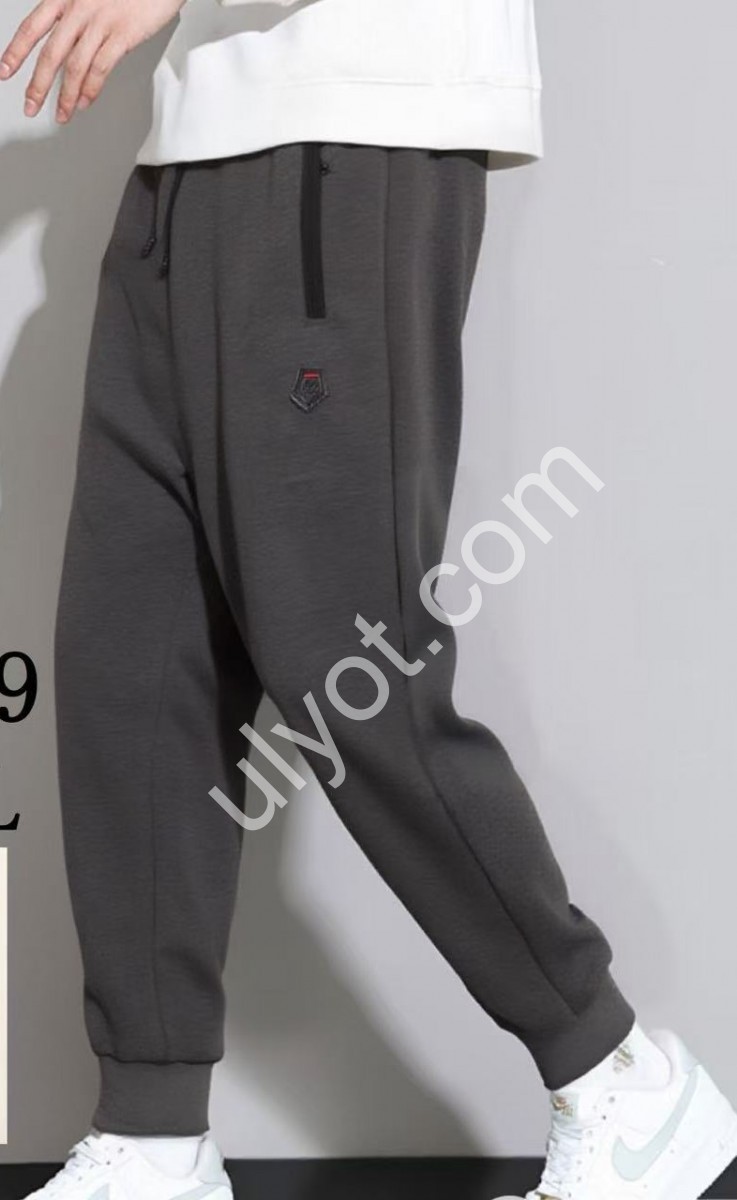 ШТАНЫ (3X-7XL) МАНЖЕТ Т.СЕРЫЙ 2869