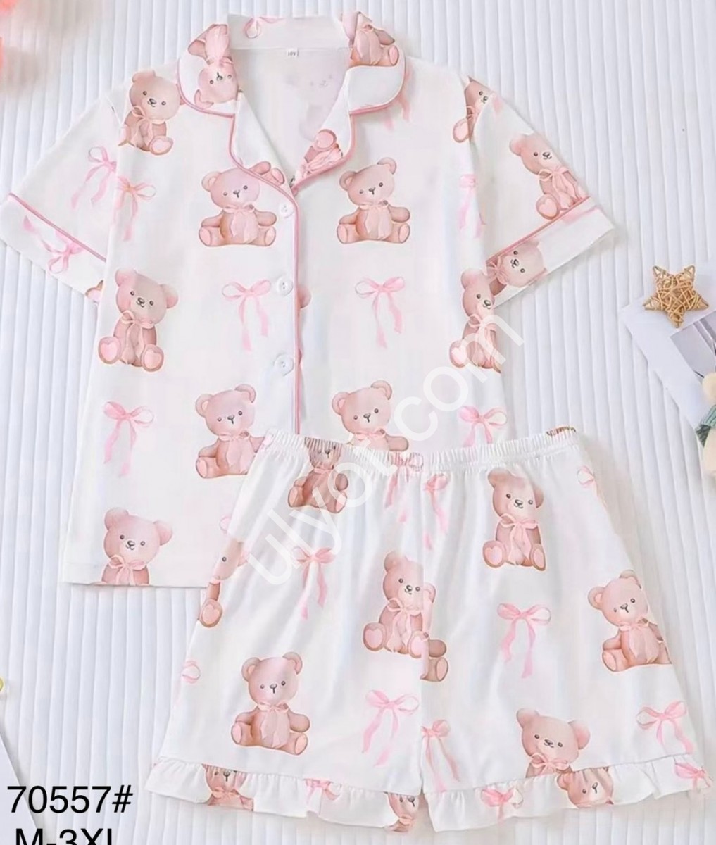 ПИЖАМА (M-3XL) РОЗОВЫЙ 70557