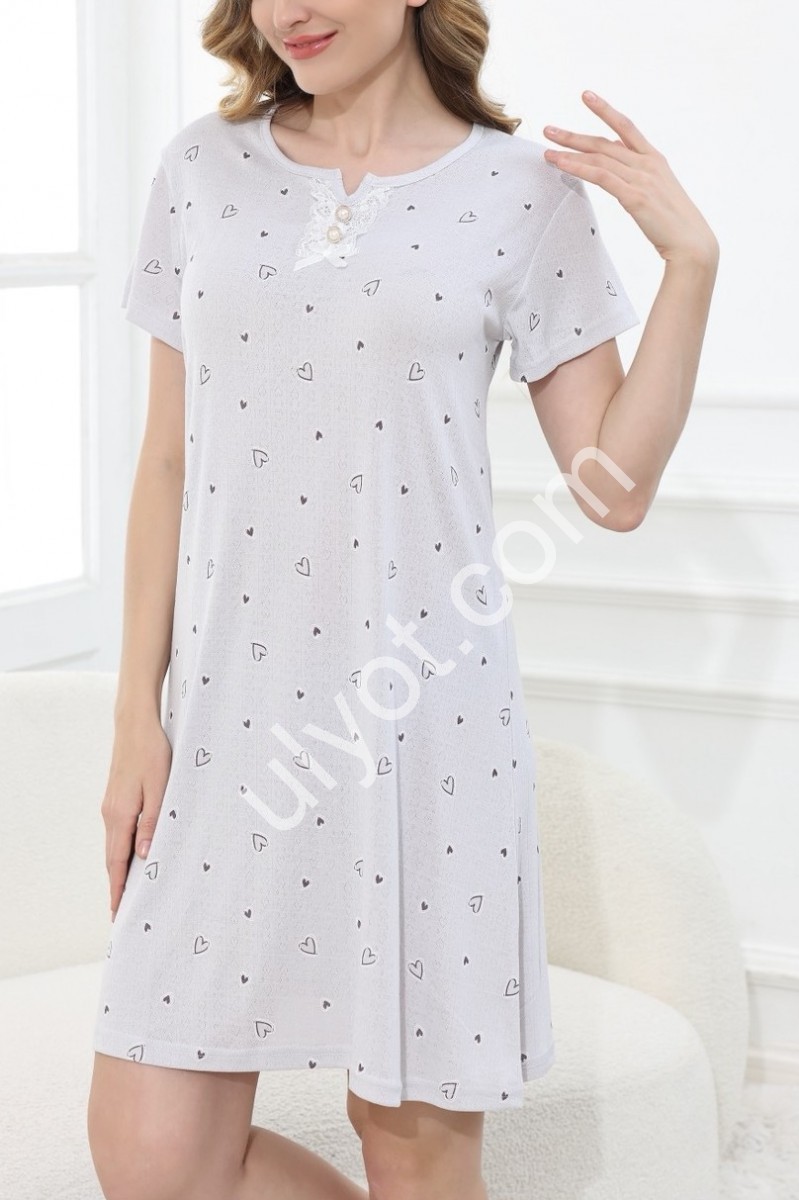 НОЧНУШКА (M-3XL) СВ.СЕРЫЙ 70581