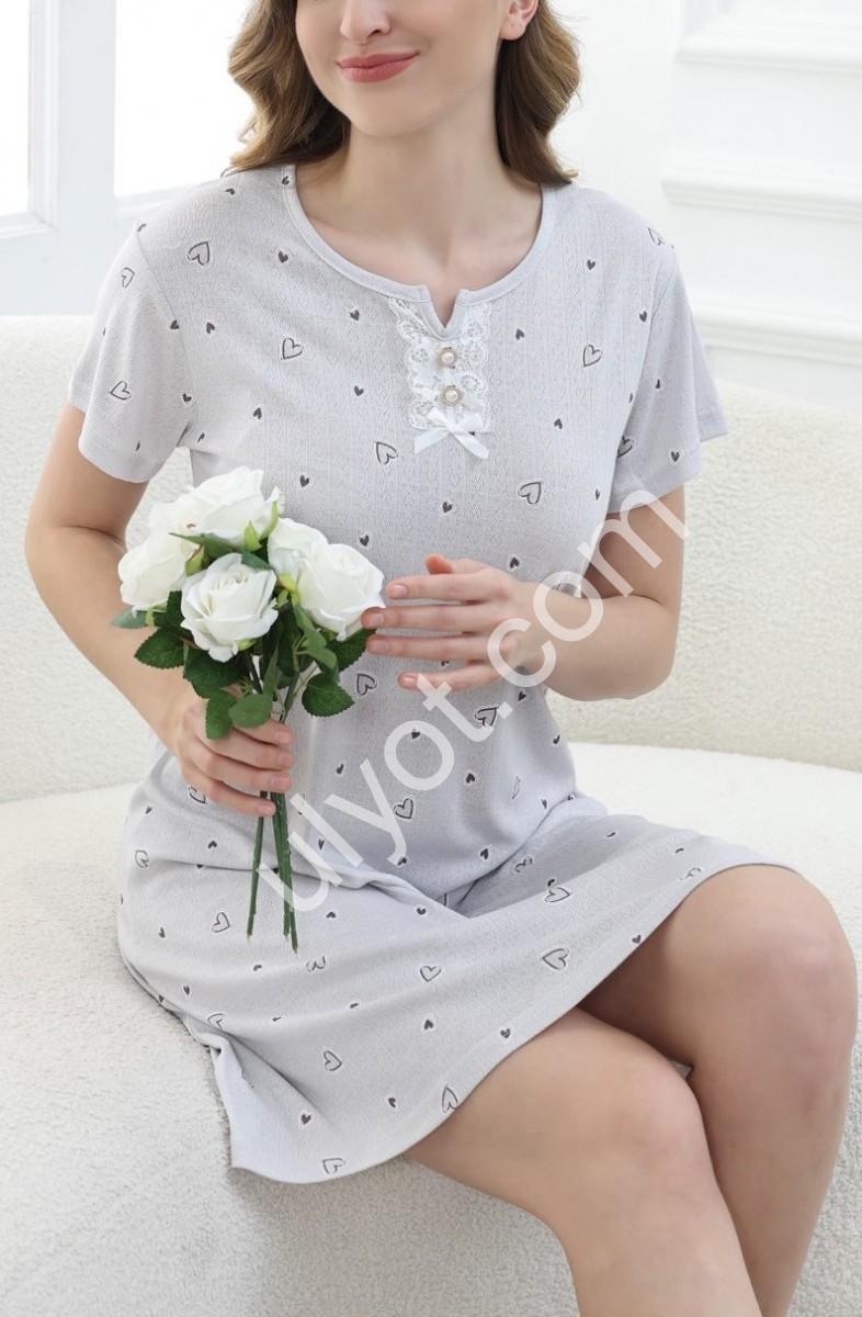 НОЧНУШКА (M-3XL) СВ.СЕРЫЙ 70581
