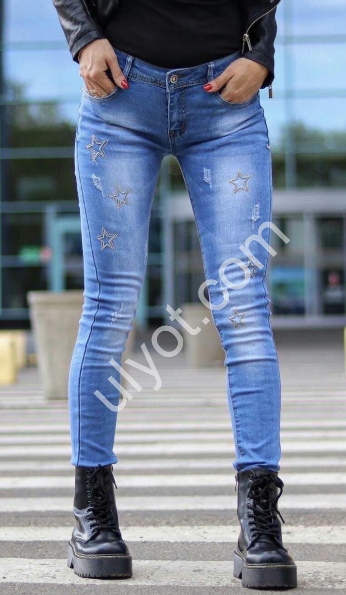 ДЖИНСЫ (40-48) СИНИЙ 