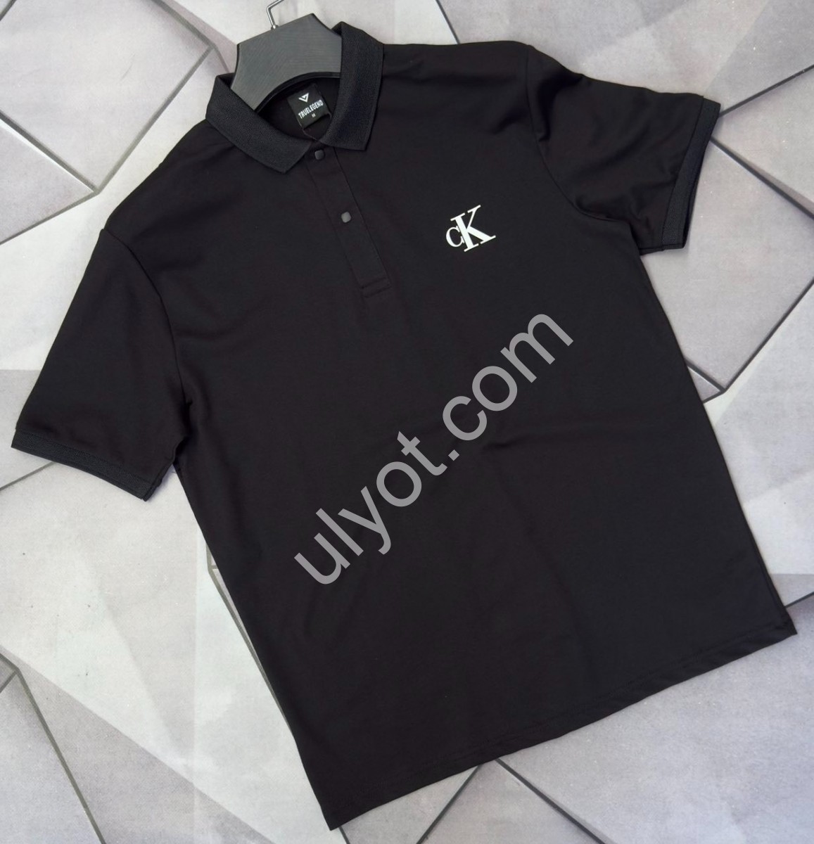 ФУТБОЛКА-ПОЛО C22 (S-2XL) ЧЕРНЫЙ 