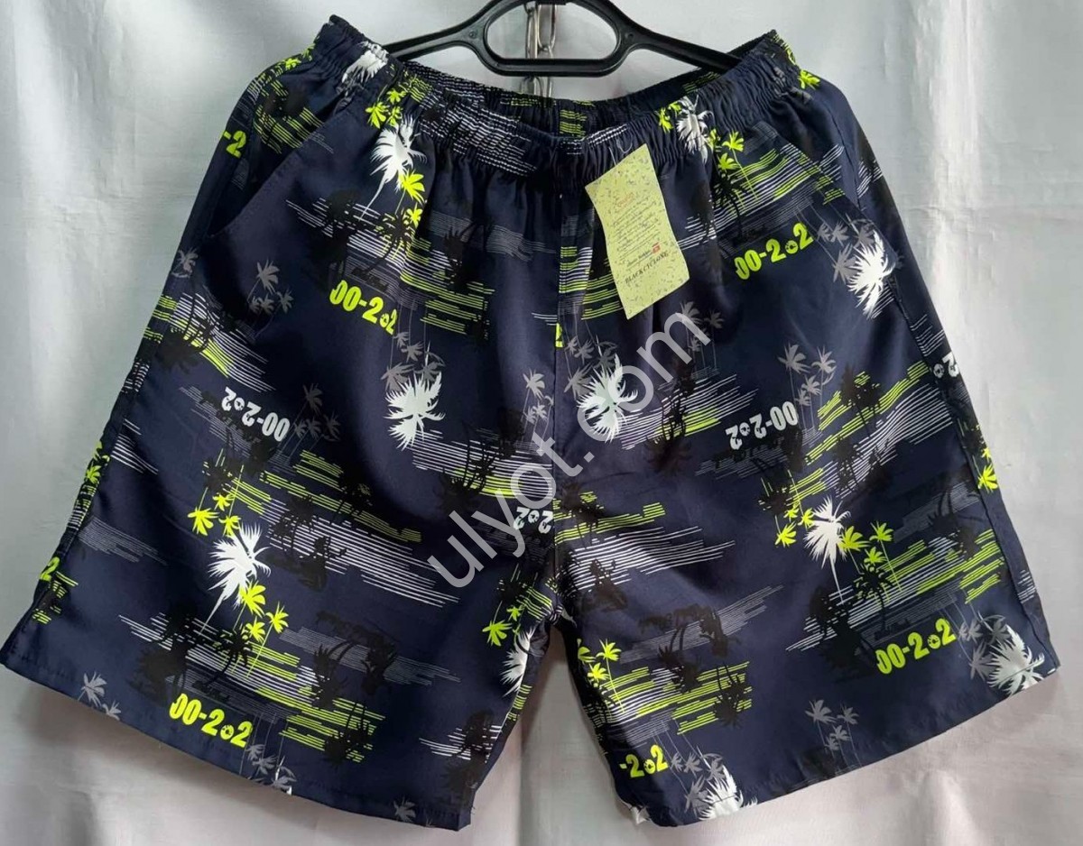 ШОРТЫ (3XL-7XL) Т.СИНИЙ+САЛАТОВЫЙ 0008