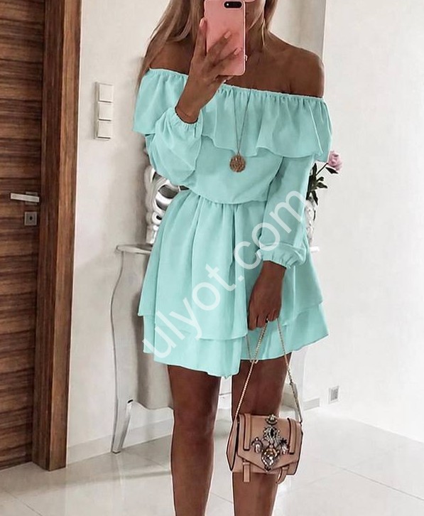 ПЛАТЬЕ (ONE SIZE) СВ.БИРЮЗОВЫЙ 13