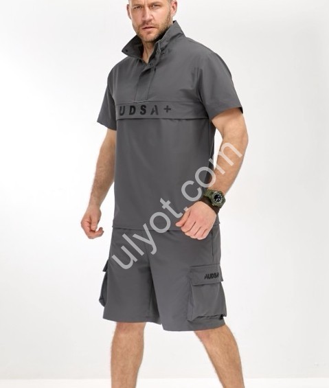КОСТЮМ AUDSA (M-3XL) Т.СЕРЫЙ A160