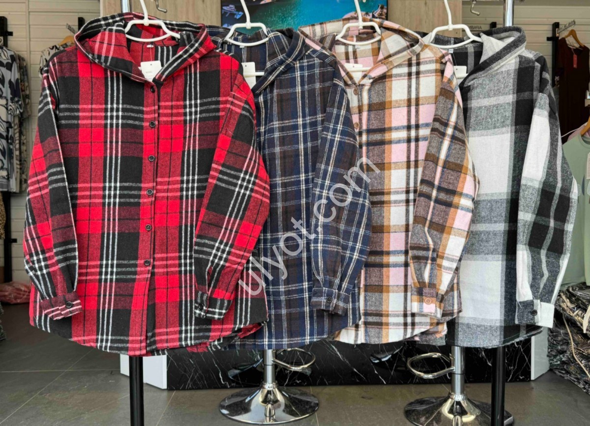 РУБАШКА JJF (XL-4XL) Т.СИНИЙ+Т.КОРИЧНЕВЫЙ 7767