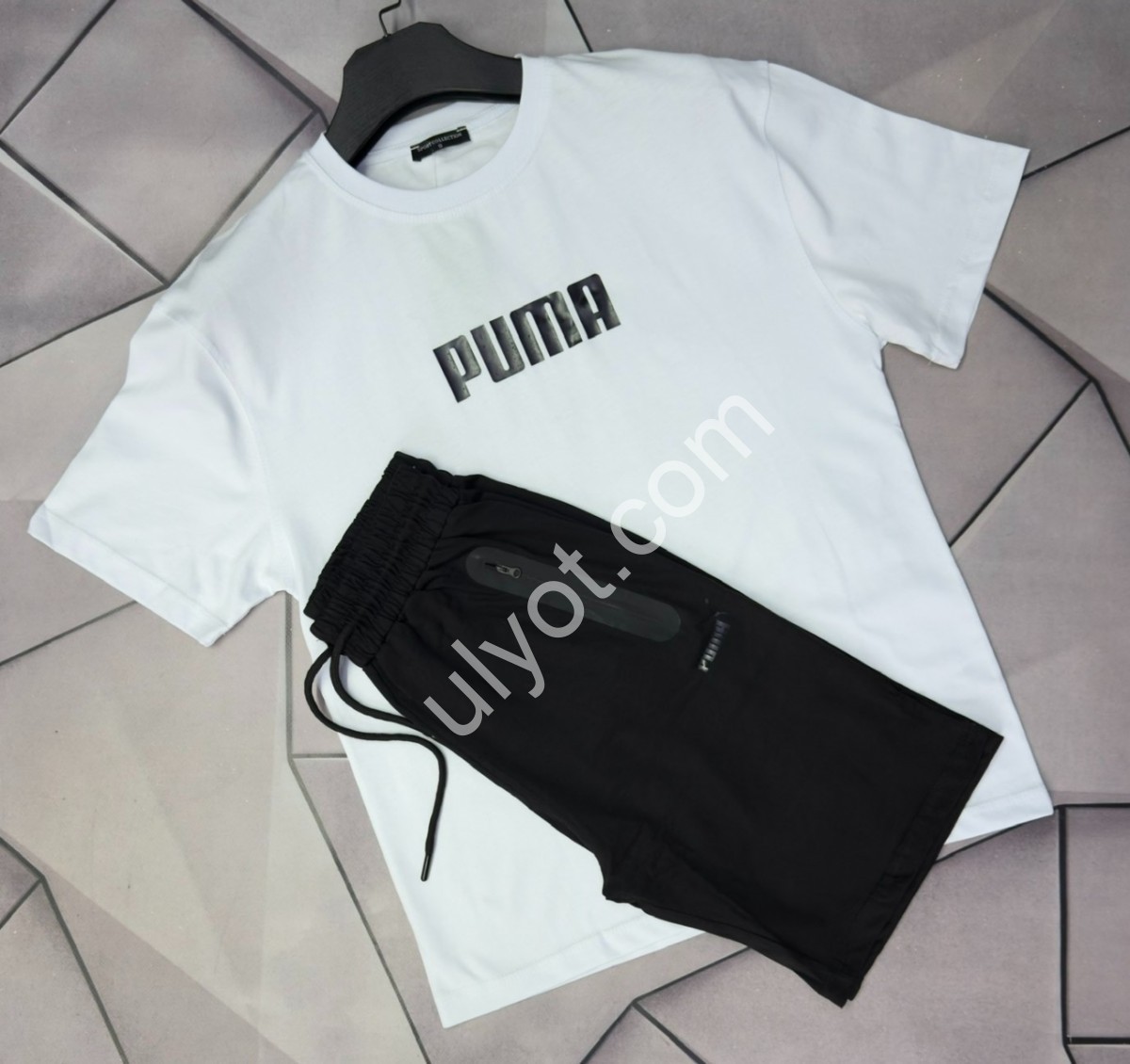 КОСТЮМ P15 (S-2XL) БЕЛЫЙ+ЧЕРНЫЙ 