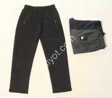 СПОРТ.ШТАНЫ (M-3XL) ПРЯМОЙ ЧЕРНЫЙ 2860